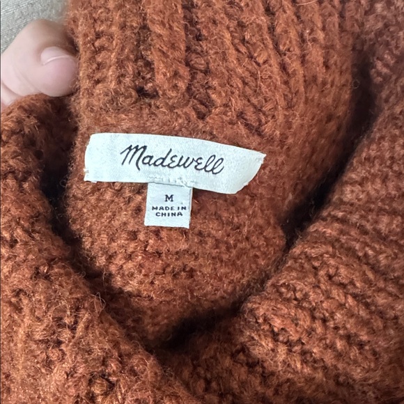 Madewell Somervell Modern Cable Turtleneck Sweater M Medium - Picture 9 of 10